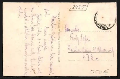 AK Dahme i. Holst., Strand bei Sturmflut