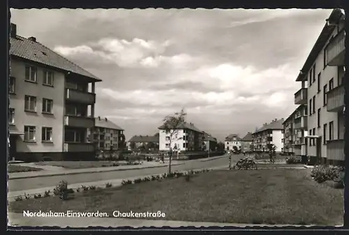 AK Nordenham-Einswarden, Blick in die Chaukenstrasse