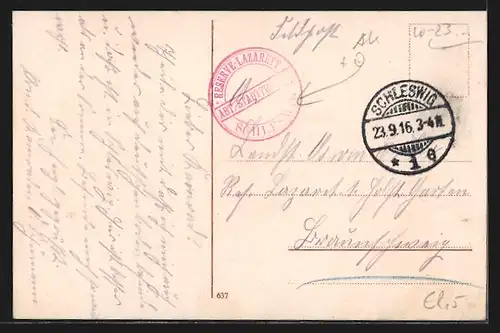 AK Schleswig, Strandpromenade mit Dom