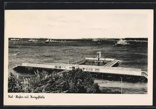 AK Kiel, Hafen mit Kriegsflotte
