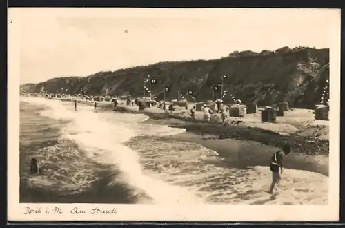 AK Rerik i. M., flaggen am Strand