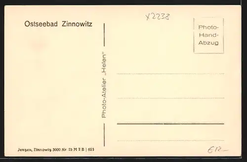 AK Zinnowitz, Ortsansicht vom Flugzeug aus