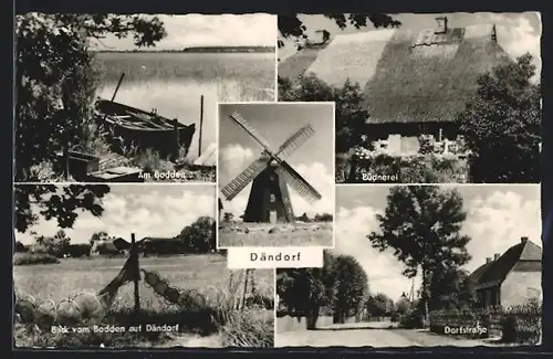 AK Dändorf, Büdnerei, Dorfstrasse, Windmühle