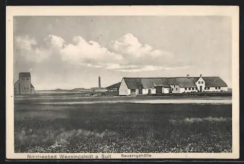 AK Wenningstedt a. Sylt, Blick auf Bauerngehöfte