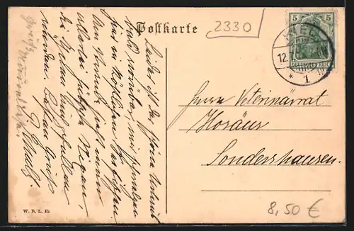 AK Eckernförde, Blick auf Hafenpartie