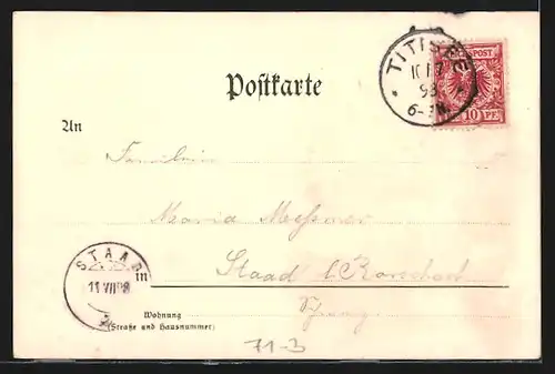 AK Blick auf den Wasserfall in der Ravennaschlucht