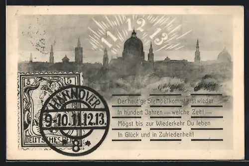 AK Hannover, Besonderer Stempel, der erst in 100 Jahren wiederkommt