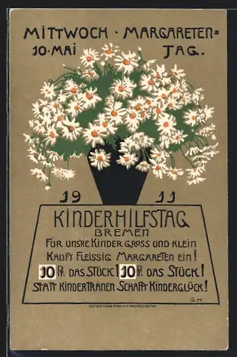 AK Bremen, Margaretentag und Kinderhilfstag 1911
