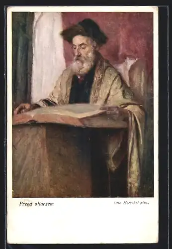 AK Jude beim Vorbeten in der Synagoge