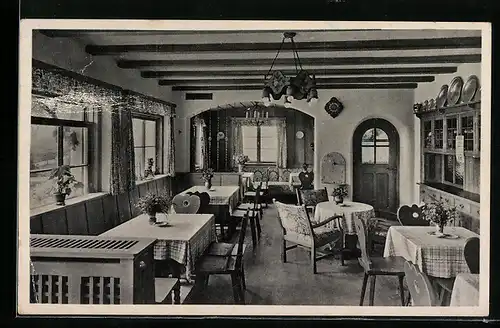 AK Törwang /Samerberg, Cafe Pallauf, Innenansicht