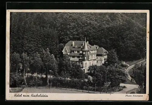 AK Asbach im Thür. Wald bei Schmalkalden, Blick auf das Hotel zum hachelstein