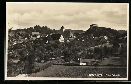 AK Betzenstein /Fränk. Schweiz, Teilansicht mit Kirche