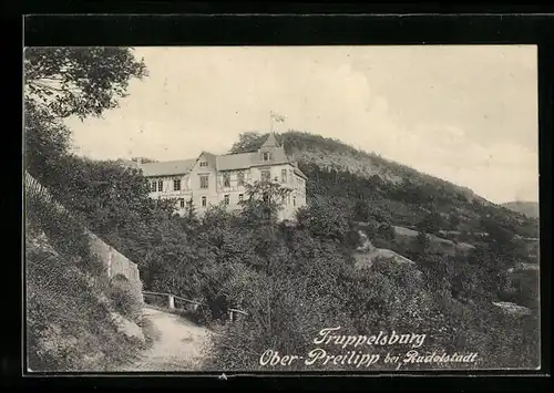 AK Ober-Preilipp bei Rudolstadt, Gasthaus Truppelsburg