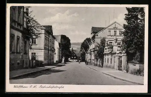 AK Wilthen / O. L., Blick in die Bahnhofstrasse