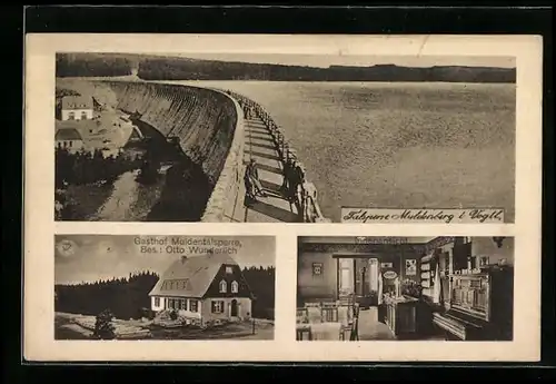 AK Muldenberg i. Vogtl., Gasthof Muldentalsperre, Bes. Otto Wunderlich