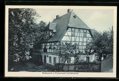 AK Lichtenwalde, Restaurant und Fleischerei Kürschner