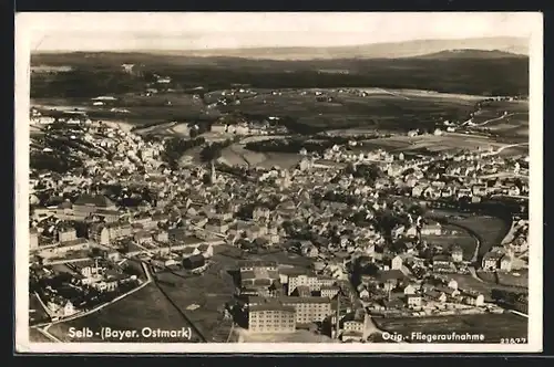 AK Selb /Bayer. Ostmark, Teilansicht vom Flugzeug aus
