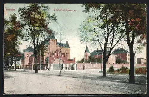 AK Dessau, Ansicht der Friedrich-Kaserne