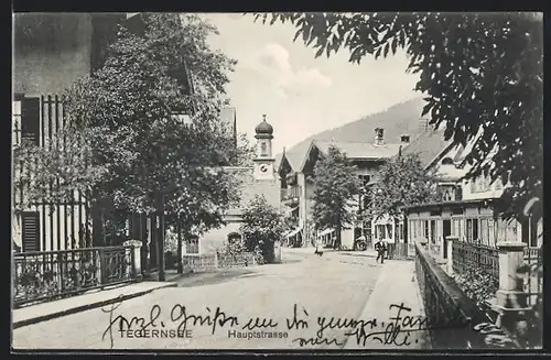 AK Tegernsee, Ansicht der Hauptstrasse