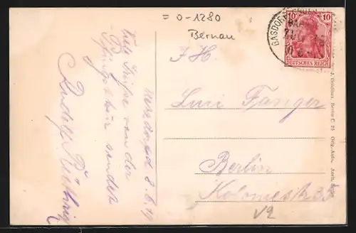 AK Uetzdorf, Strassenpartie am Dorfeingang