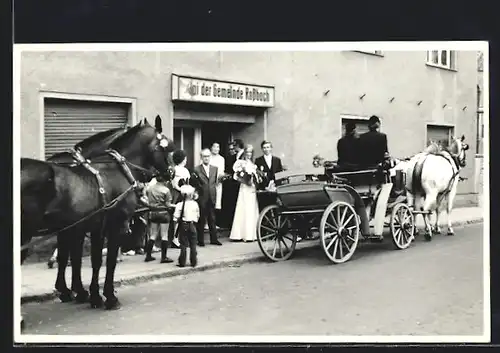 Foto-AK Rossbach, Rat der Gemeinde, Hochzeit