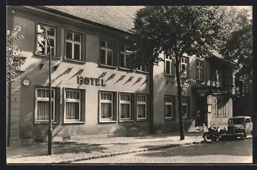 AK Ludwigslust, Hotel HO-Gaststätte Mecklenburger Hof