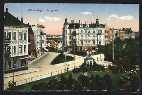 AK Flensburg, Ortspartie am Burgplatz