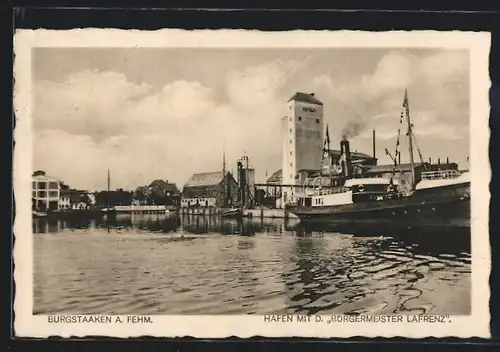 AK Burgstaaken, Hafen mit der Bürgermeister Lafrenz