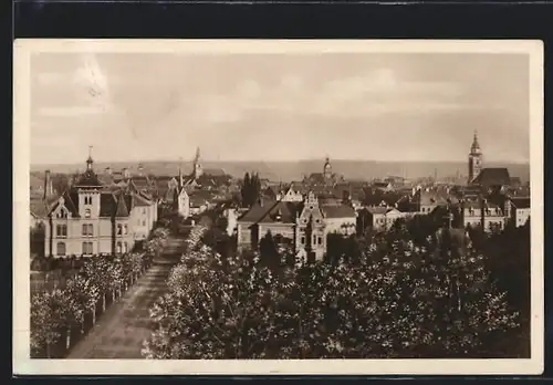 AK Langensalza, Teilansicht mit Ortseinfahrt