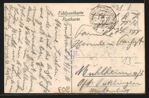 AK Chatel, Passanten auf einer Strasse