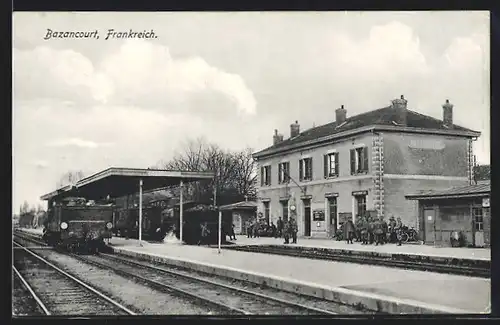 AK Bazancourt, Blick auf den Bahnhof
