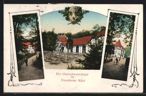 AK Frankfurt-Sachsenhausen, Gasthaus Oberschweinstiege im Frankfurter Wald