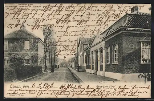 AK Essen, Strassenpartie Herrenwall