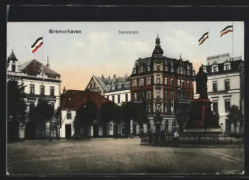 AK Bremerhaven, Blick über den Marktplatz