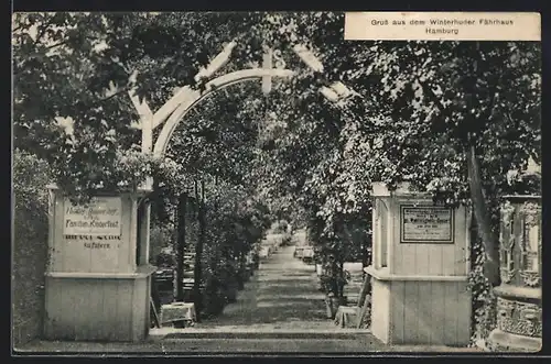 AK Hamburg, Winterhuder Fährhaus, Eingang