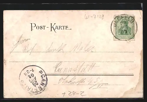 AK Ilsfeld, Brandstätte am 4. August 1904