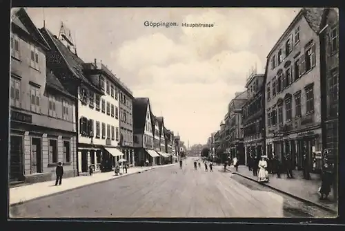 AK Göppingen, Blick in die Hauptstrasse