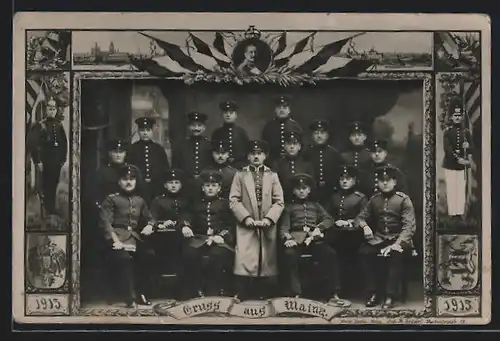 AK Mainz, Soldaten in Uniform