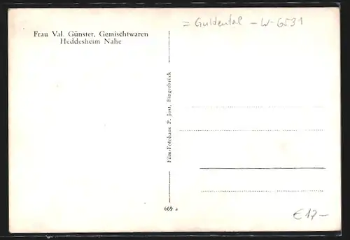 AK Heddesheim /Nahe, Hauptstrasse, Totalansicht