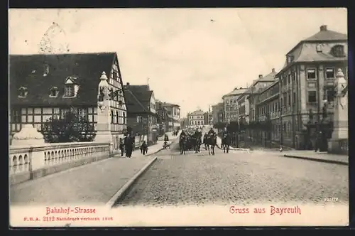 AK Bayreuth, Partie in der Bahnhof-Strasse