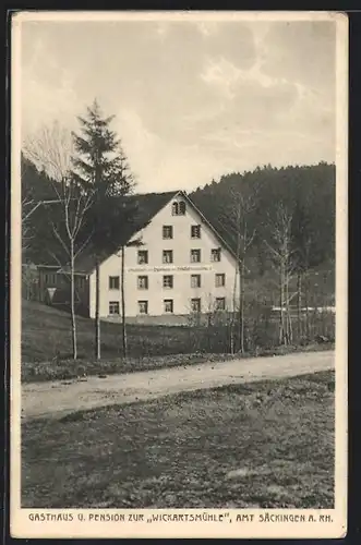 AK Säckingen a. Rh., Gasthaus u. Pension zur Wickartsmühle, Bes. J. Haberstroh