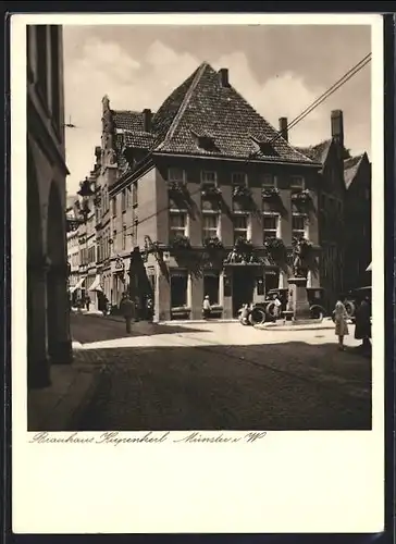 AK Münster i. W., Gasthof Brauhaus Kiepenkerl, Braustüb`l