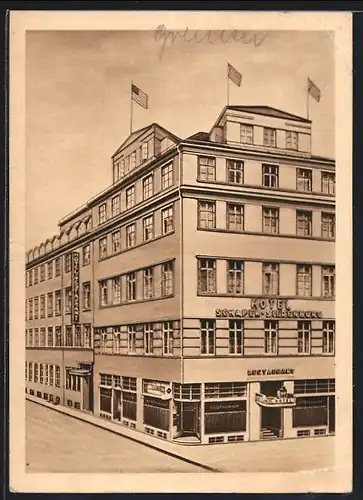 AK Bremen, Hotel und Restaurant Schaper-Siedenburg, Inh.: Carl Wegner, Bahnhofstrasse 34