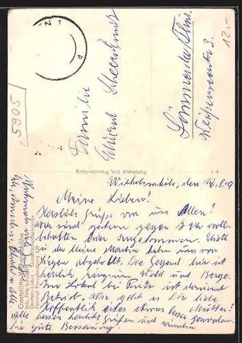 AK Freudenberg, Gaststätte Wilhelmshöhe, Inh.: Fritz Schubert