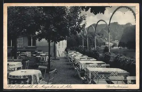 AK Mayschoss, Terrasse vom Gasthaus Lochmühle