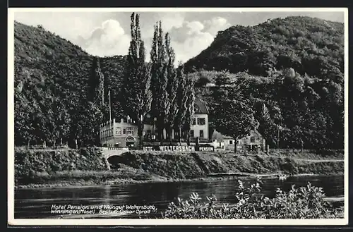 AK Winningen / Mosel, Hotel-Pension Weltersbach, Besitzer Oskar Corall