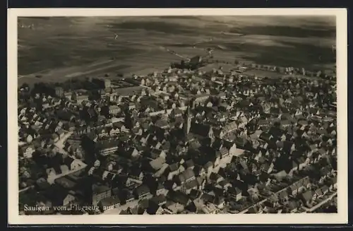 AK Saulgau, Gesamtansicht vom Flugzeug aus