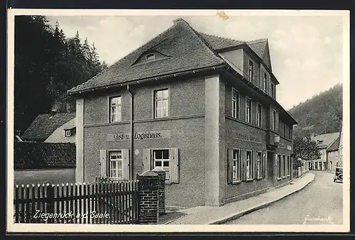 AK Ziegenrück a. d. Saale, Schmidts Gasthaus von Karl Fischer