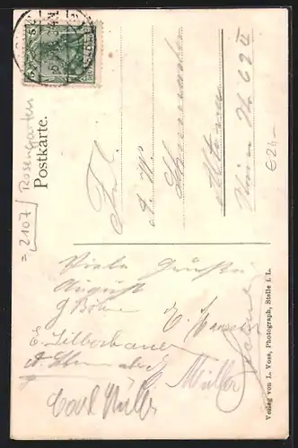 AK Tötensen, Königs Gasthof, Strassenpartie mit Garten