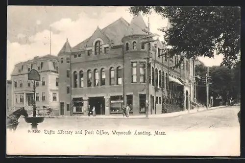 AK Weymouth Landing, MA, Tufts Library and Post Office